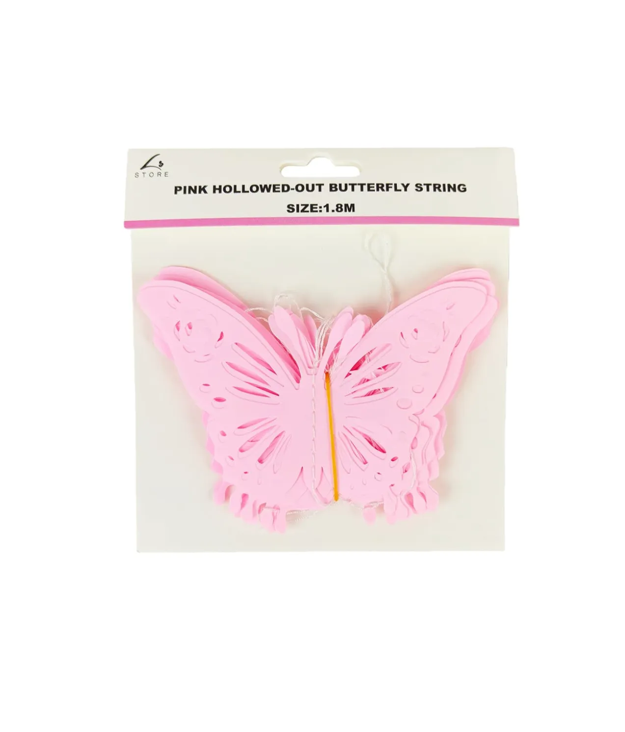Pink Hollowed-out Butterfly String 1.8m
