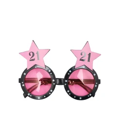 21 Pink Party Glasses