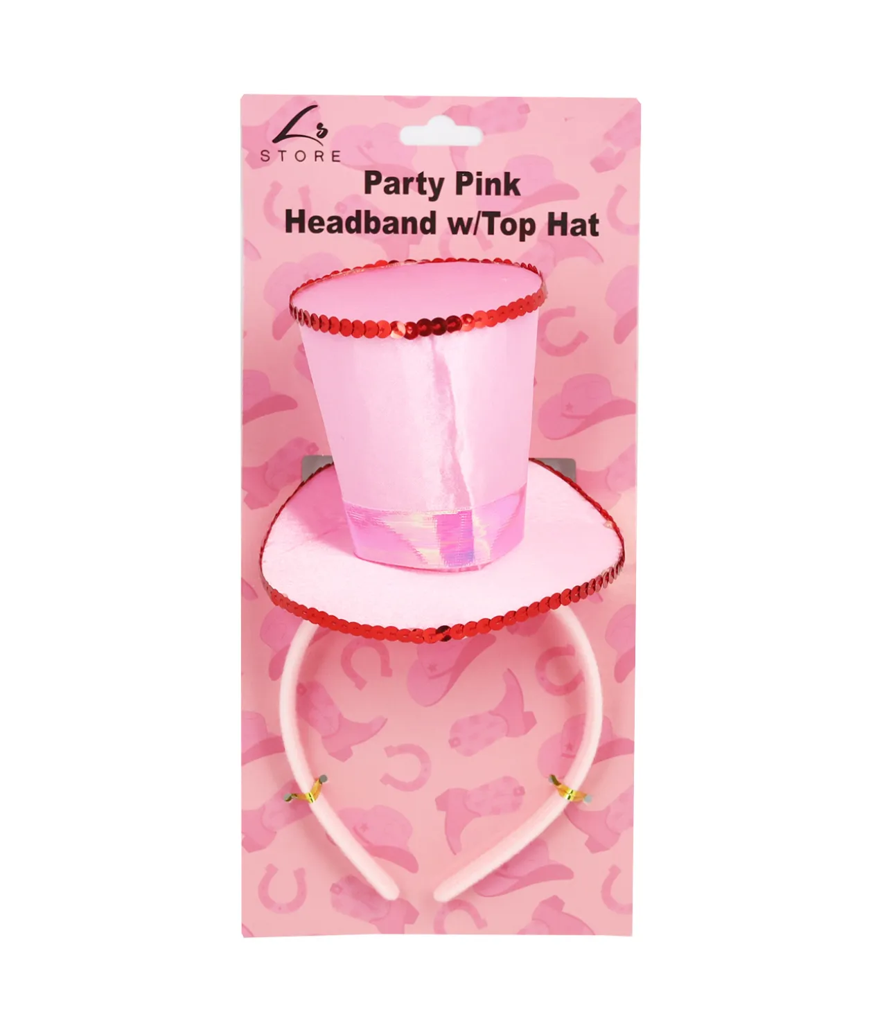 Pink Party Headband with Top Hat