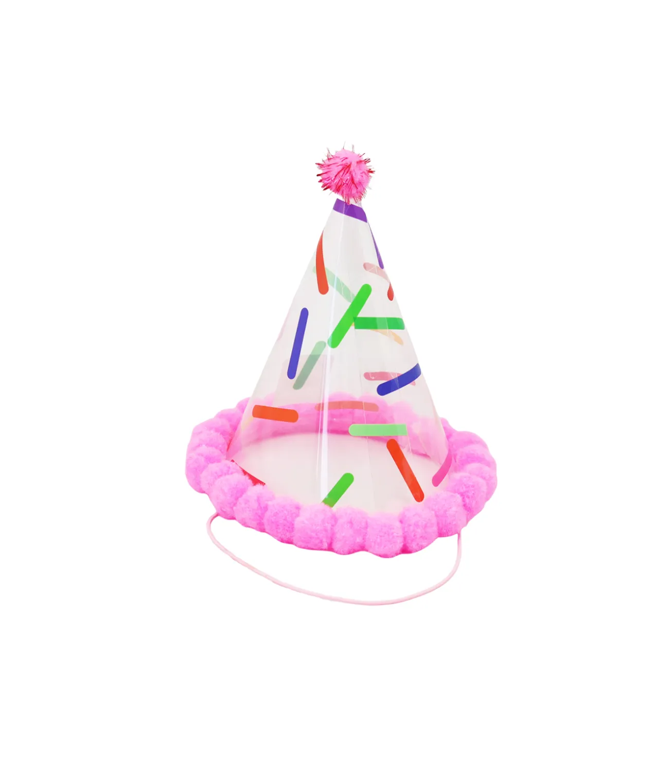 Pink Party PVC Clear Hat