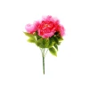 Pink Peony 5 Head Bunch 44cm