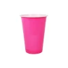 Pink PP Plastic Cups 16oz 25pk