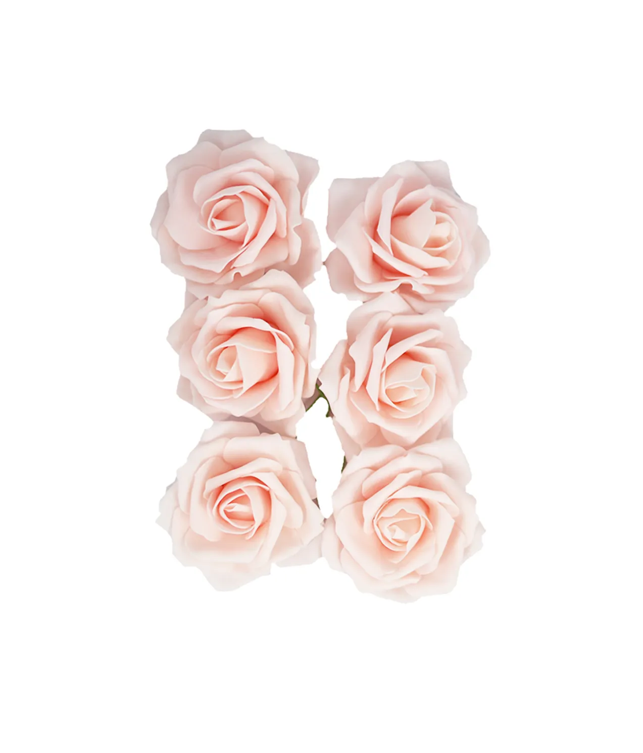 Pink Rose Artificial Craft Flower 6pc 10cm