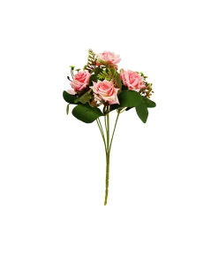 Pink Rose Bunch 7 Head 32cm