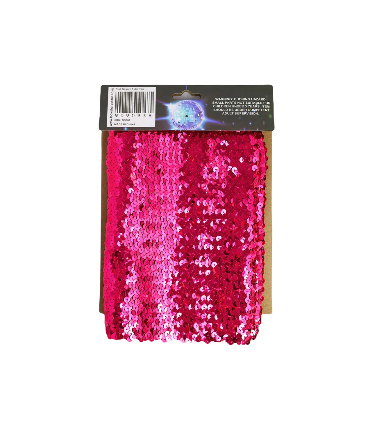 Pink Sequin Tube Top
