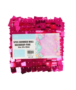 Pink Shimmer Wall Panels 5pc