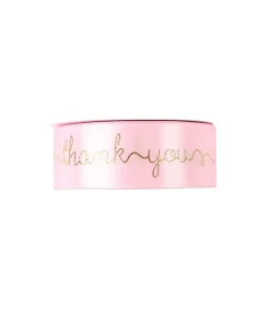 Pink Thank You Ribbon 2.5cm x 22.8m