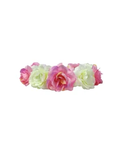 Pink & White Rose Flower Crown