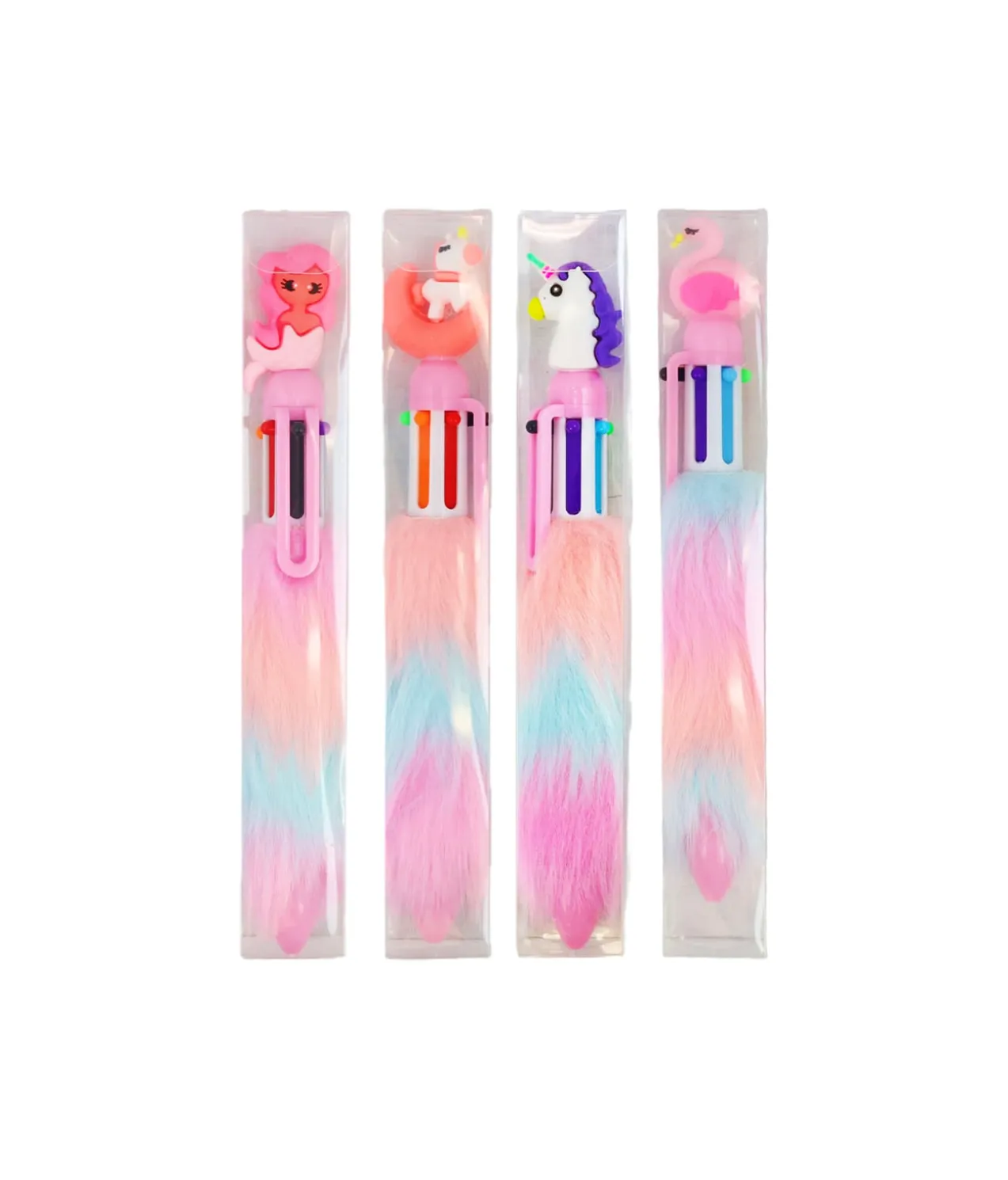 Plush Cartoon Multicolor Pen 10 colors Assorted