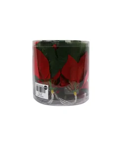 Poinsettia Cool White String Lights 1.5m