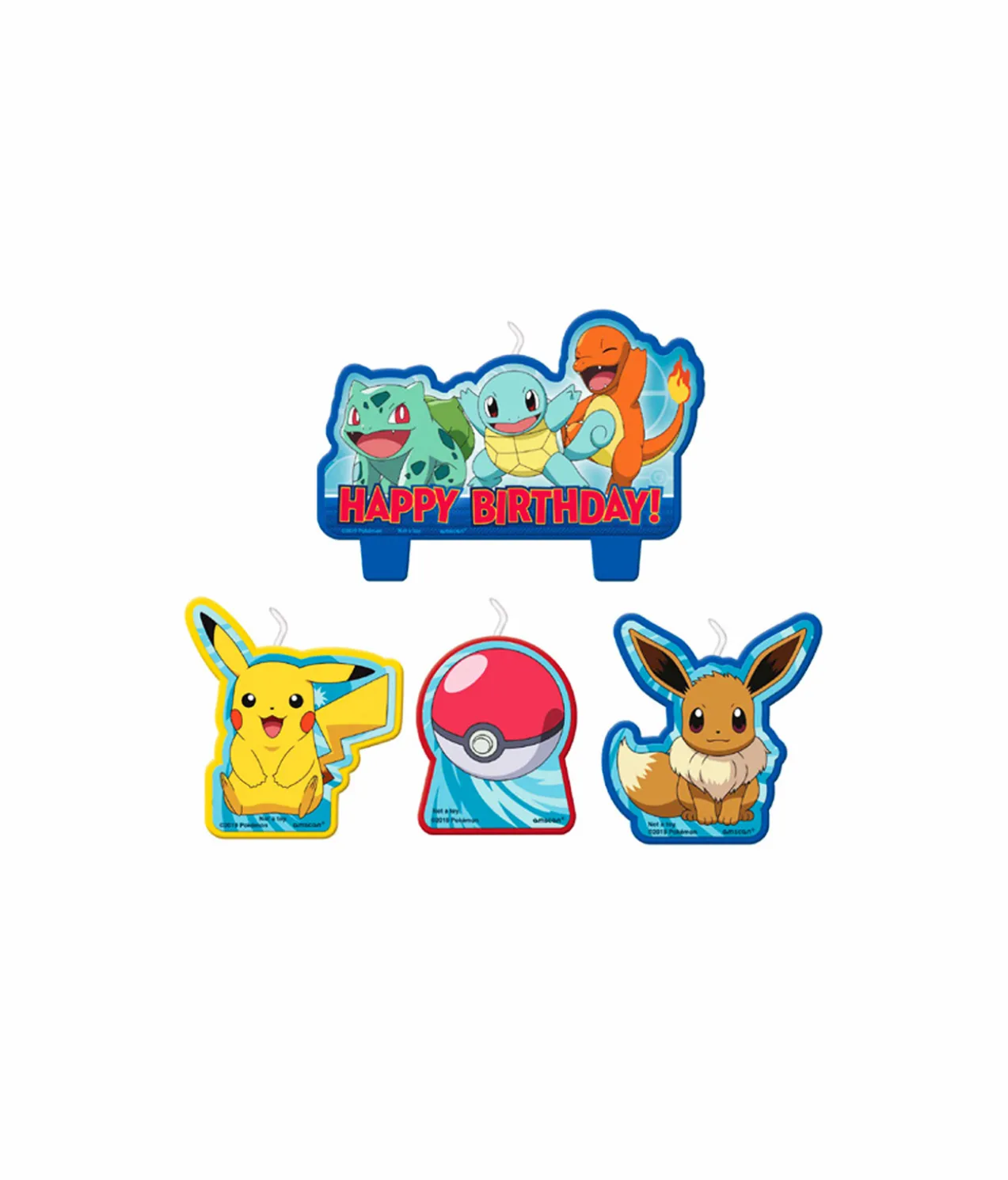 Pokemon Classic Happy Birthday Candle Set 4pc