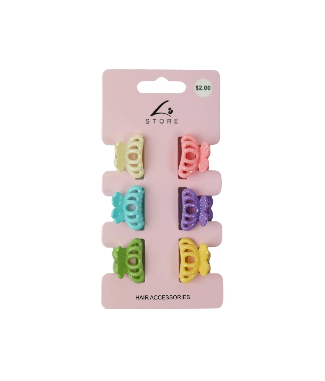 Pumpkin Shaped Claw Clip Set 6pk