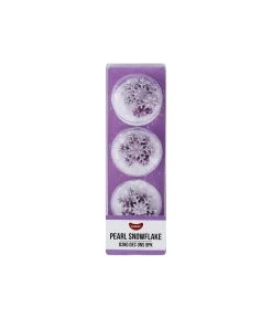 Purple Pearl Snowflake Icing Decorations 12pk