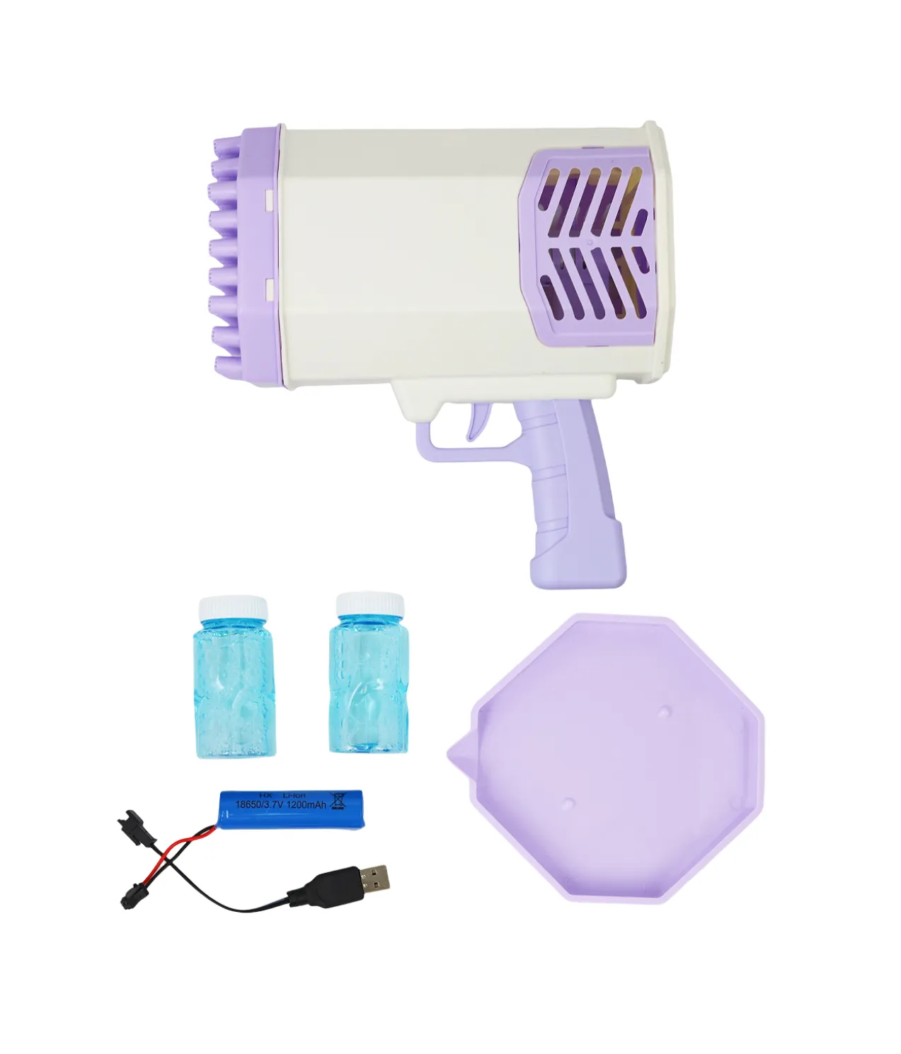 Purple Rocket Launcher Bubble Gun