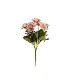 Purple Rose Bunch 7 Head 32cm