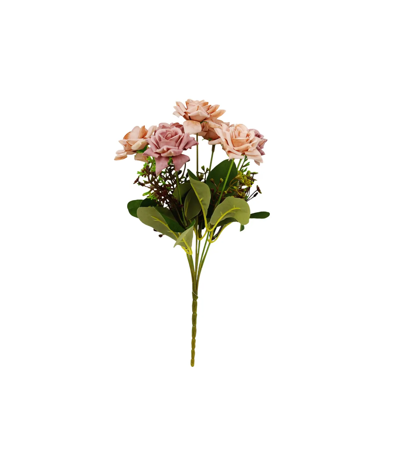 Purple Rose Bunch 7 Head 32cm