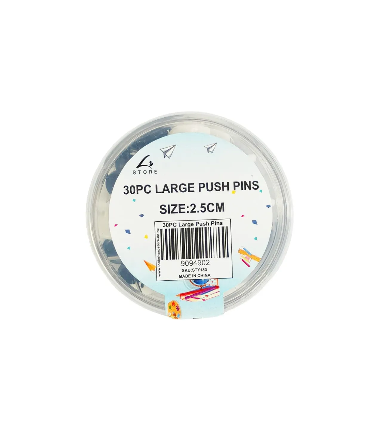 Push Pins 30pc 2.5cm