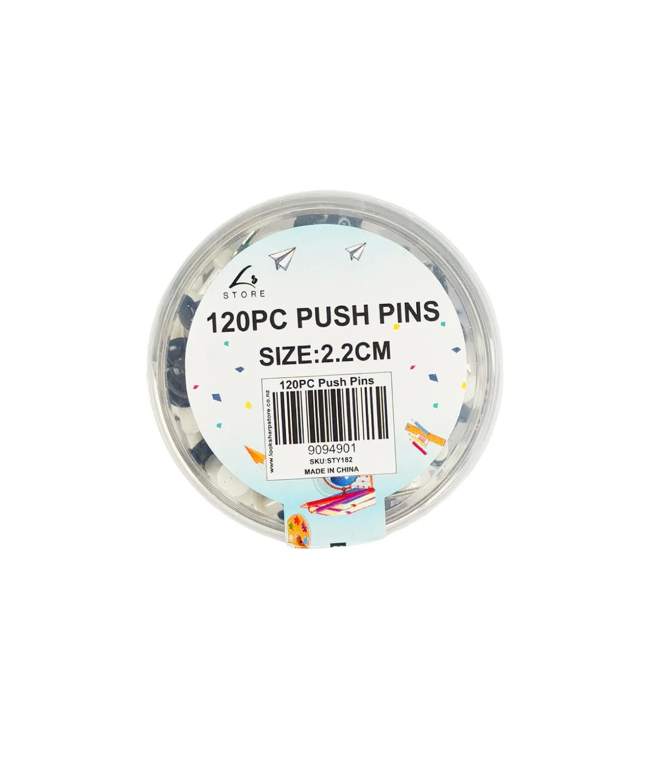Push Pins 120pc 2.2cm