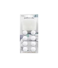Quilt Fastener Clips White 8pk