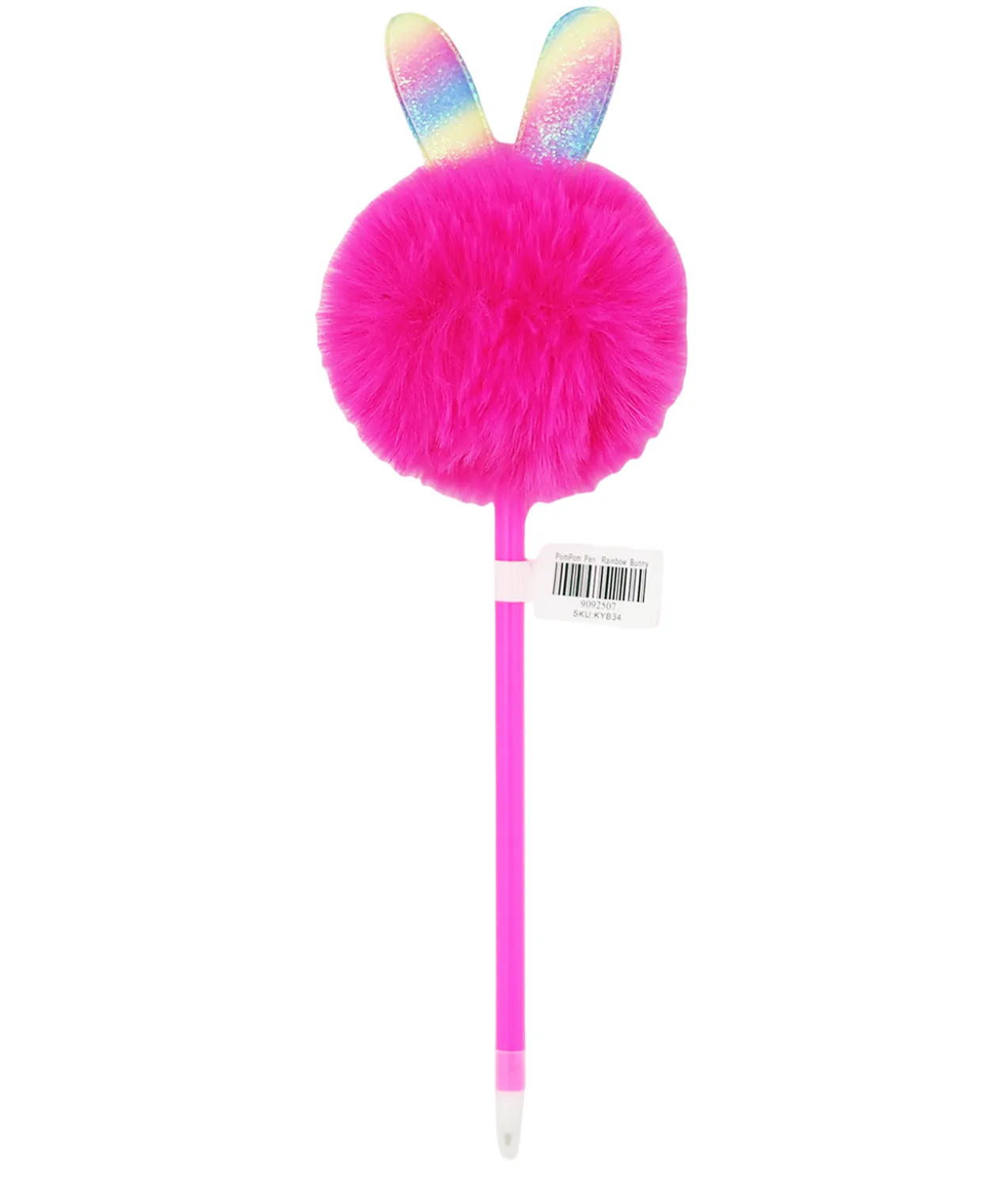 Rainbow Bunny PomPom BallPoint Pen