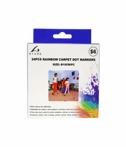 rainbow carpet dot markers 24pc