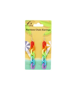 Rainbow Chain Earrings 10cm