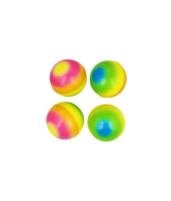 Rainbow Color PU Balls 6.3cm 4 pk