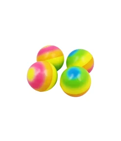 Rainbow Color PU Balls 6.3cm 4 pk