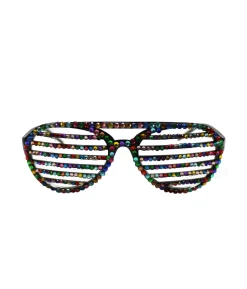 Rainbow Diamante Party Glasses