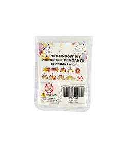 Rainbow DIY Handmade Pendants 10pc