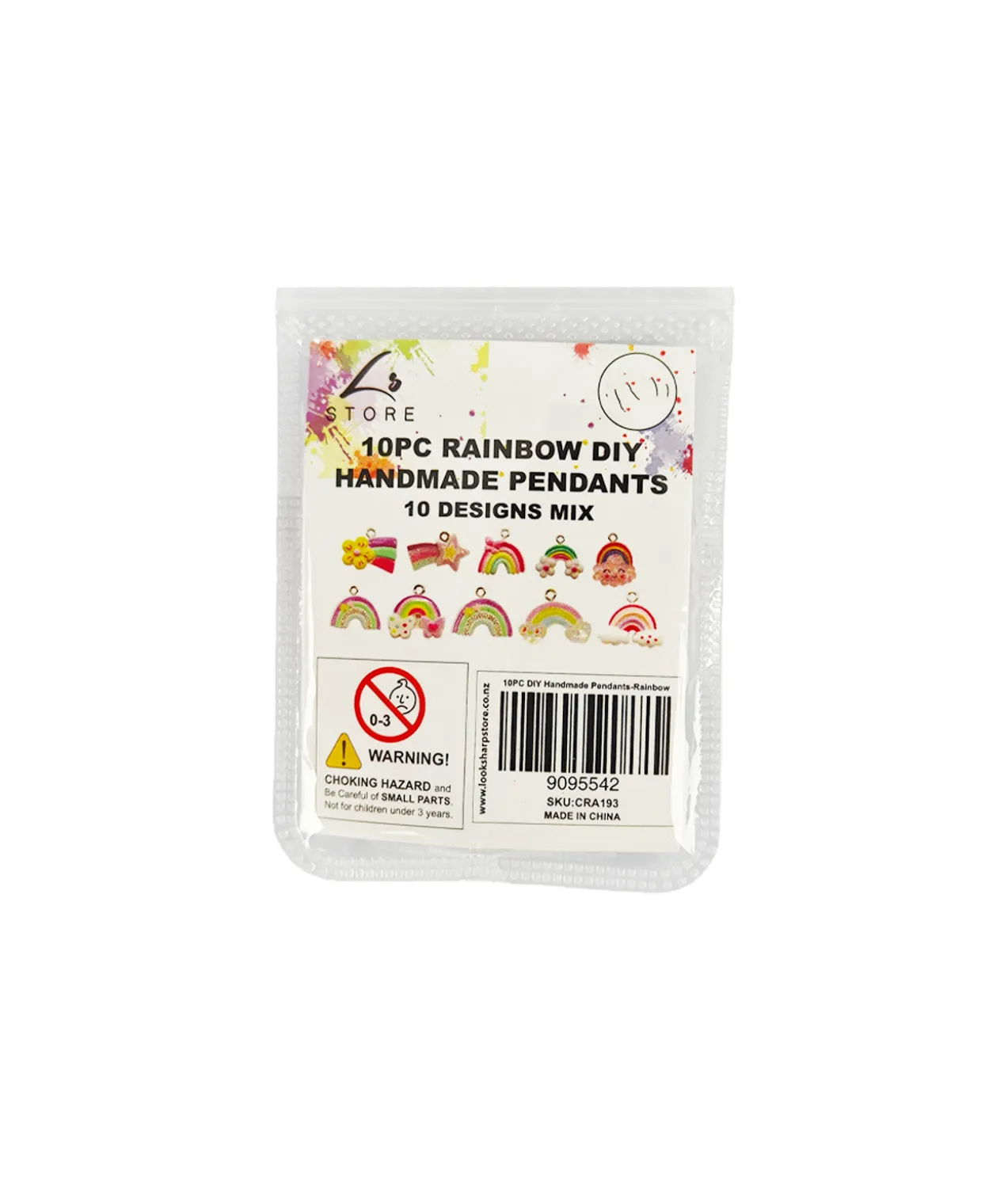 Rainbow DIY Handmade Pendants 10pc