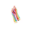 Rainbow Fishnet Gloves Long