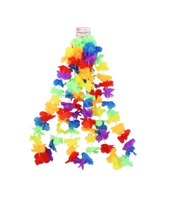 Rainbow Flower Lei 3pc