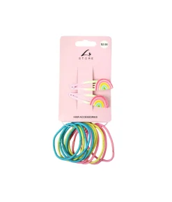 Rainbow Hair Accessories Set 16pk