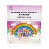 Rainbow Happy Birthday Backdrop 100x150cm