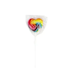 Rainbow Heart Swirly Pop 24pk