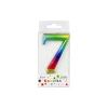 Rainbow Metallic Number Candle 7
