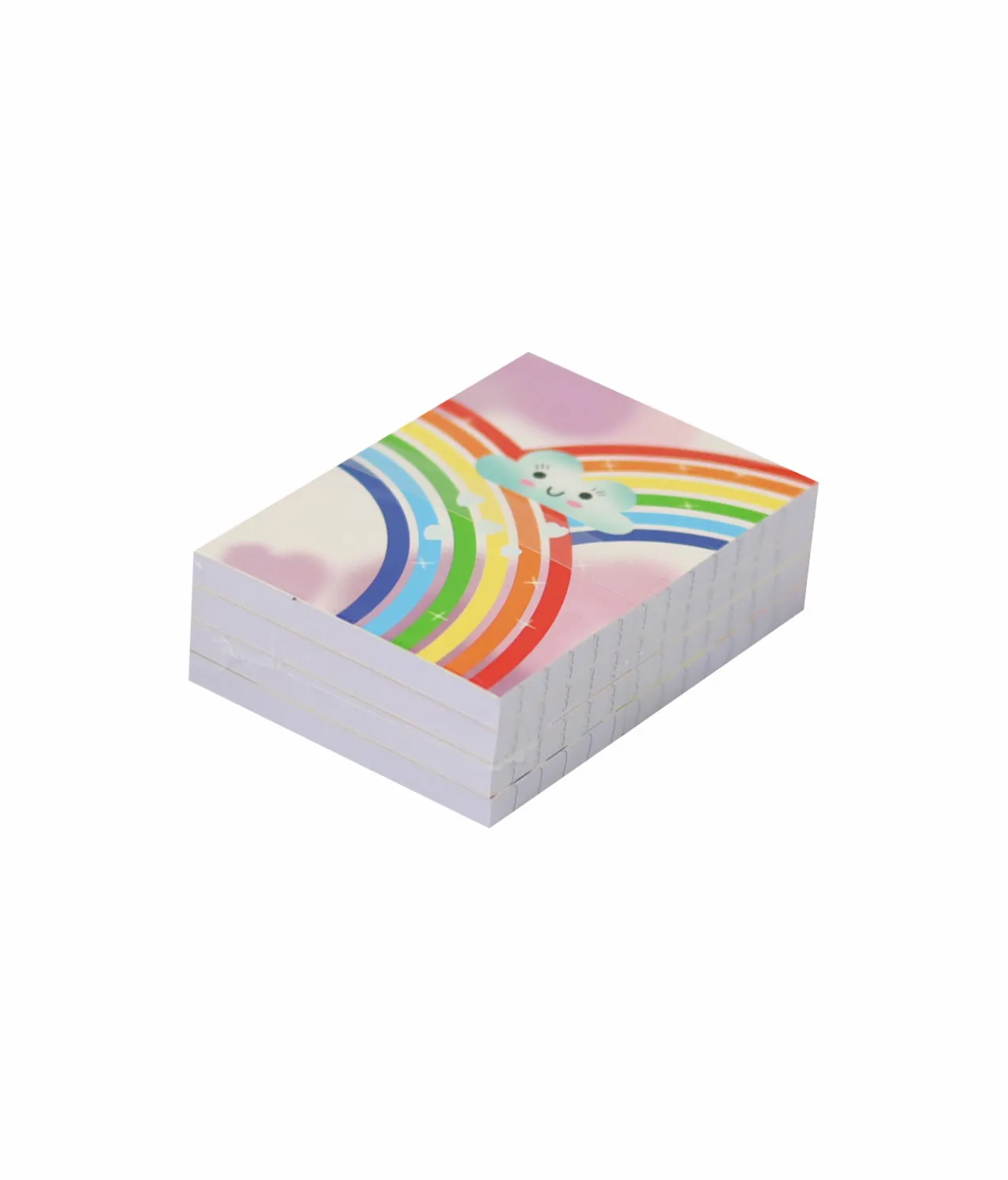 Rainbow Note Pad 60 Sheets 4Pc 6.5×9.5cm
