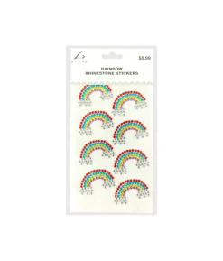 Rainbow Rhinestone Stickers 19.5x10cm