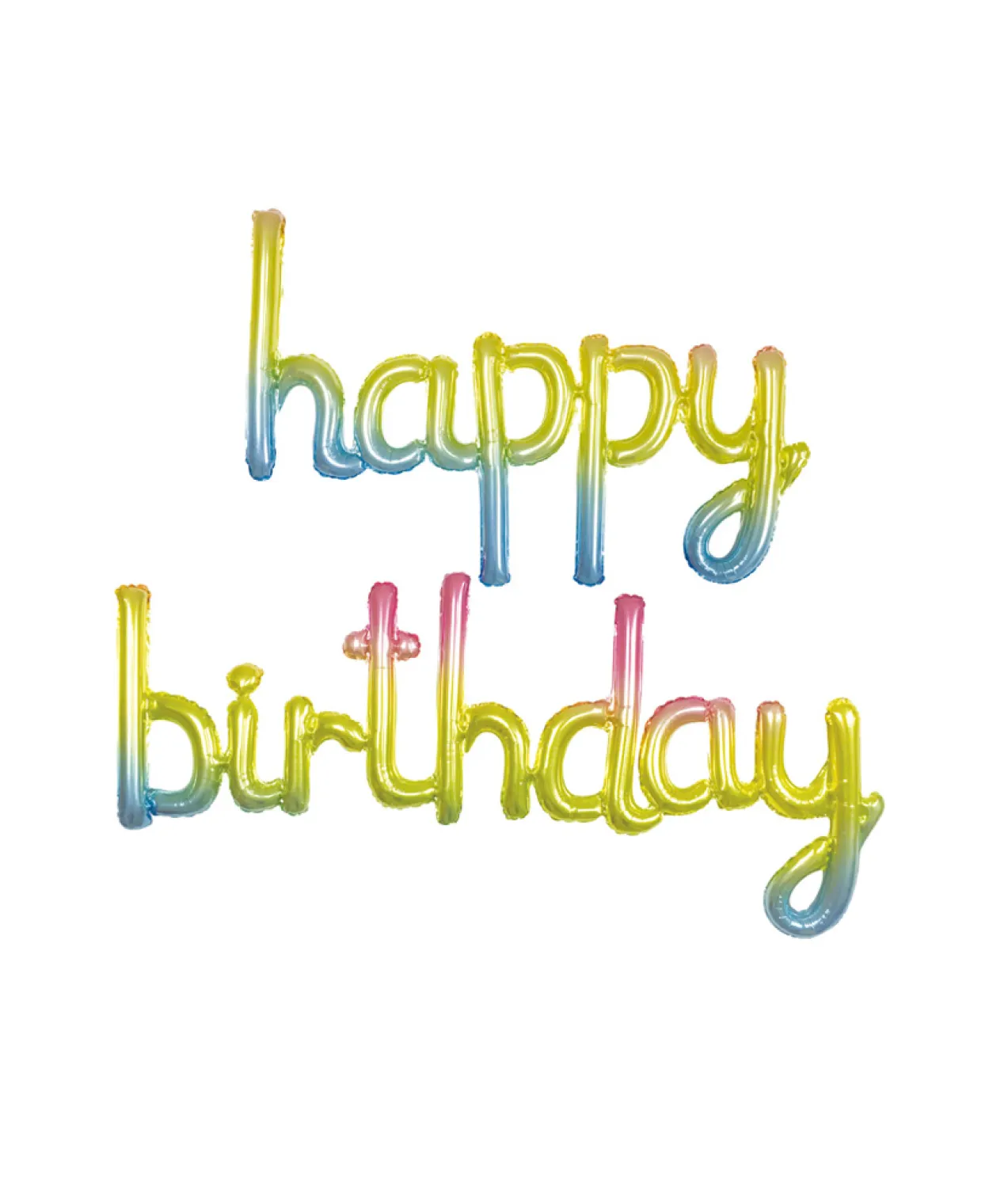 Rainbow Script Happy Birthday