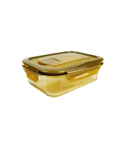 Rectangle Amber Borosilicate Glass Container 650ml