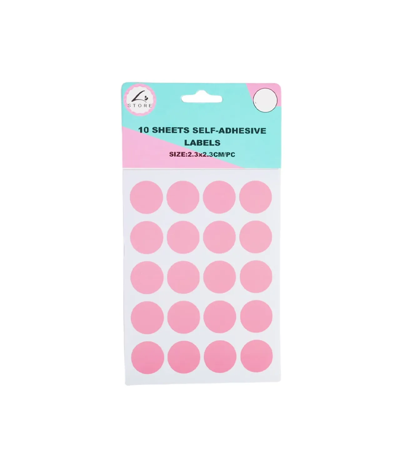 Rectangle Color Self Adhesive Labels Assorted 2.3 x 2.3cm 200pc