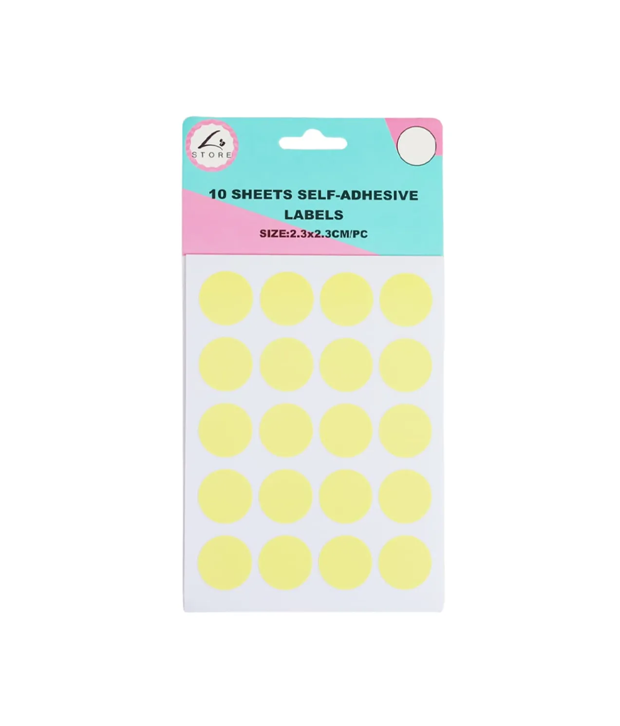 Rectangle Color Self Adhesive Labels Assorted 2.3 x 2.3cm 200pc