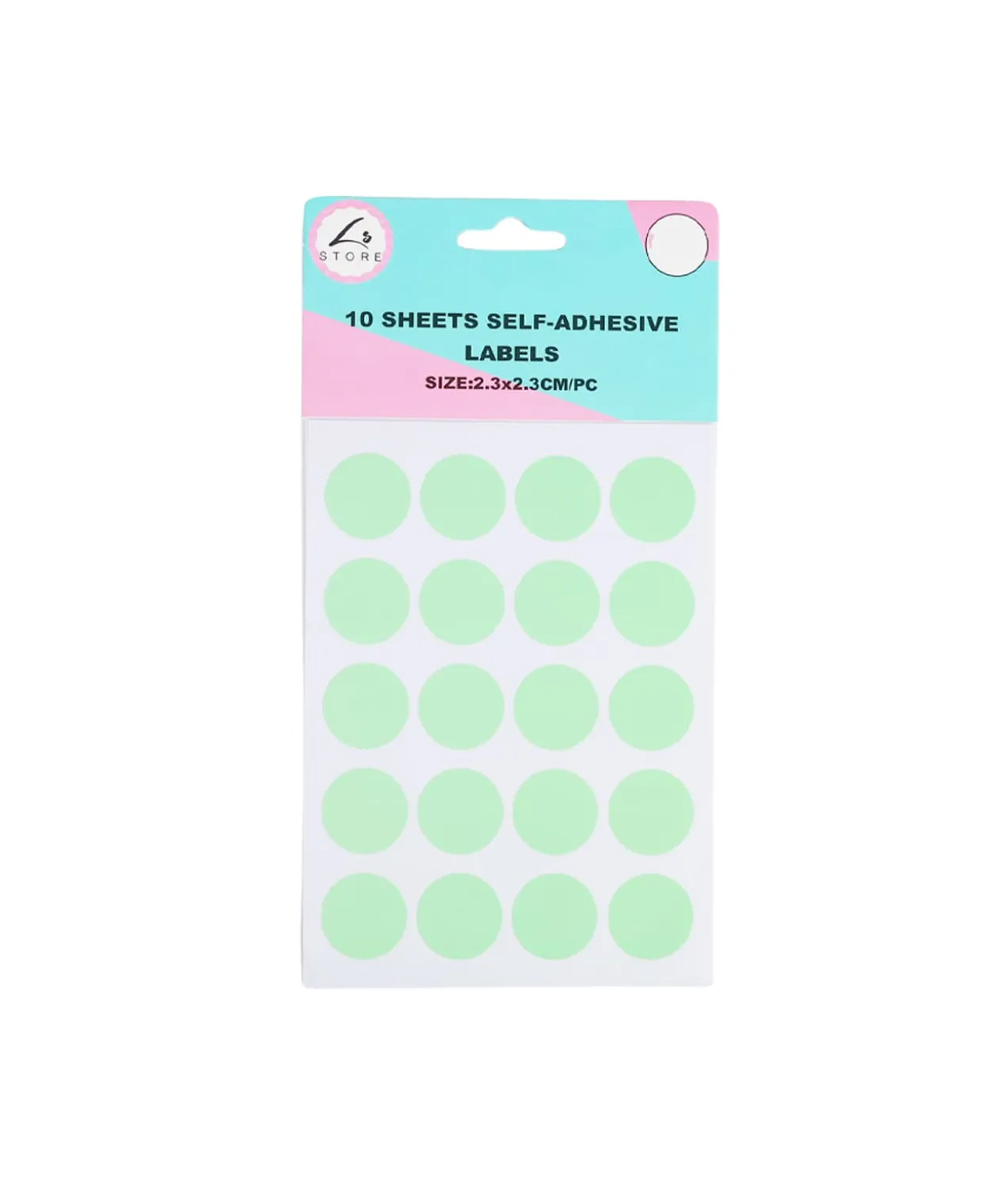 Rectangle Color Self Adhesive Labels Assorted 2.3 x 2.3cm 200pc