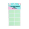 Rectangle Color Self Adhesive Labels Assorted 4.9 x 3.3cm 80pc