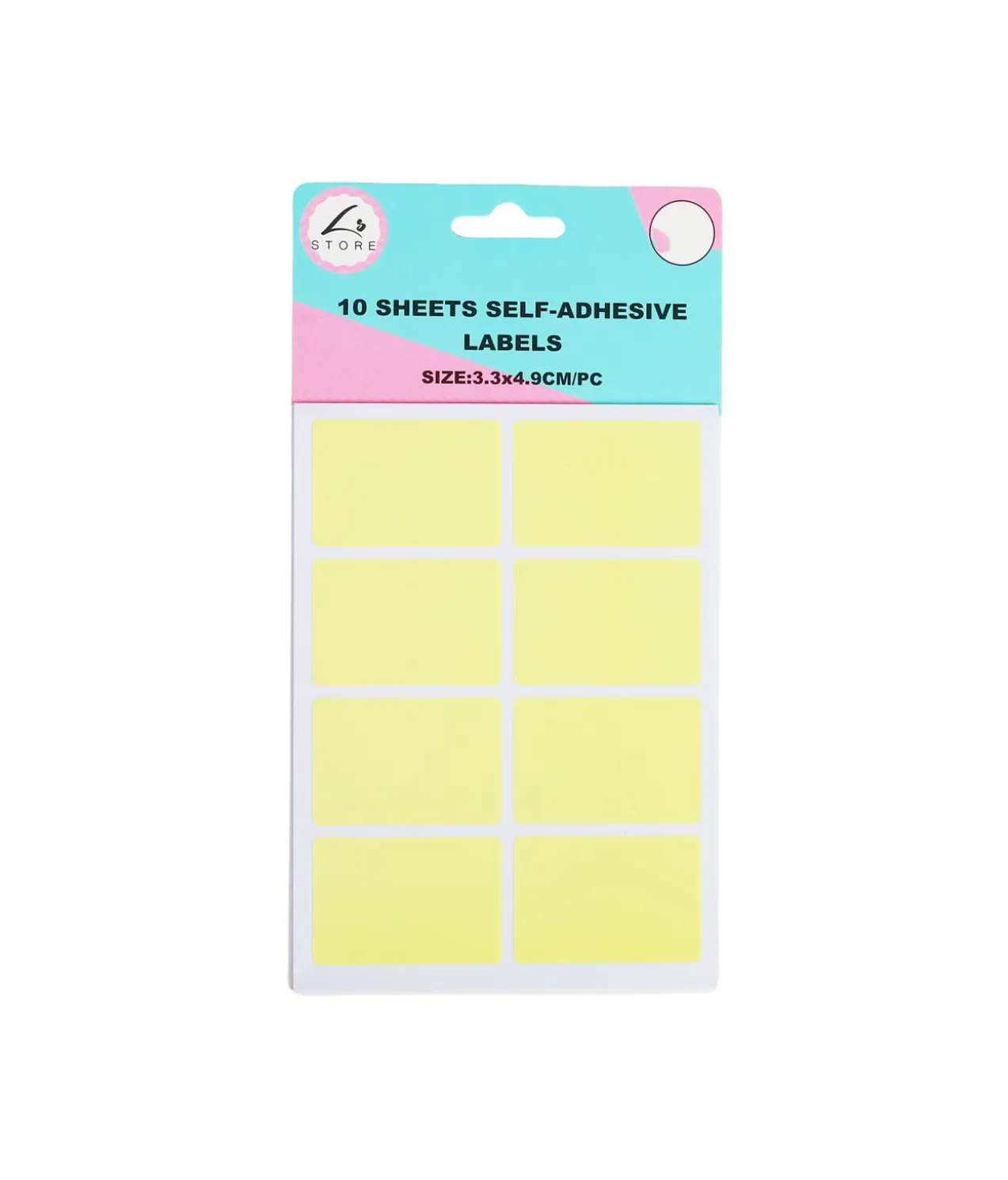 Rectangle Color Self Adhesive Labels Assorted 4.9 x 3.3cm 80pc