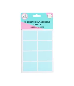 Rectangle Color Self Adhesive Labels Assorted 4.9 x 3.3cm 80pc
