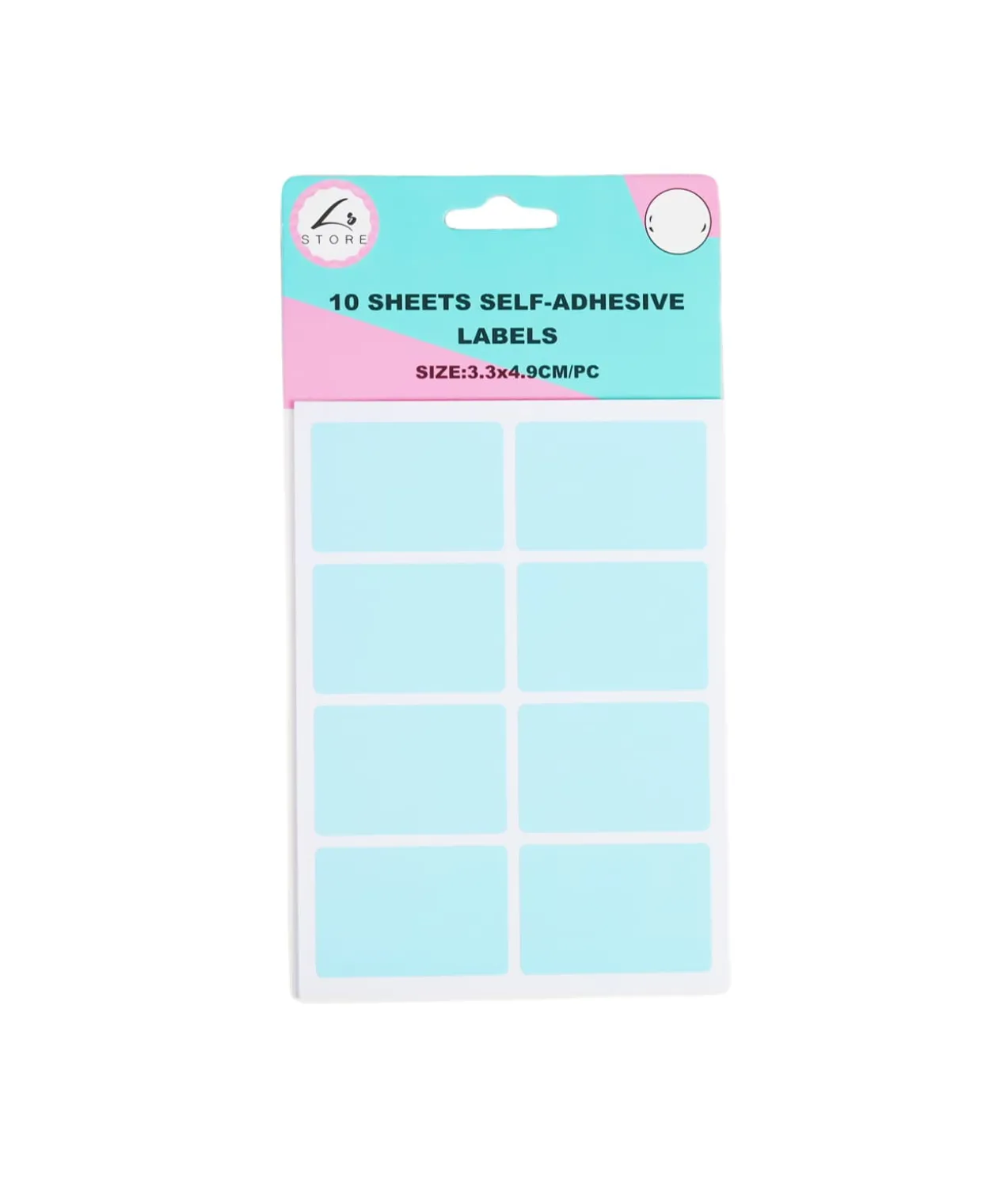 Rectangle Color Self Adhesive Labels Assorted 4.9 x 3.3cm 80pc