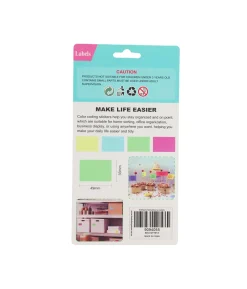 Rectangle Color Self Adhesive Labels Assorted 4.9 x 3.3cm 80pc