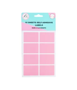 Rectangle Color Self Adhesive Labels Assorted 4.9 x 3.3cm 80pc